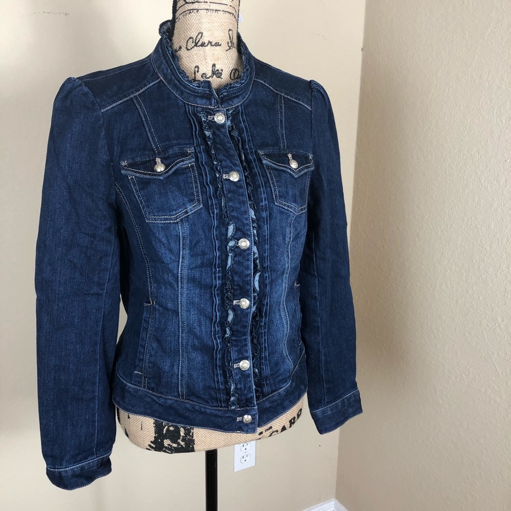 White House Black Market Denim Jean Jacket 14